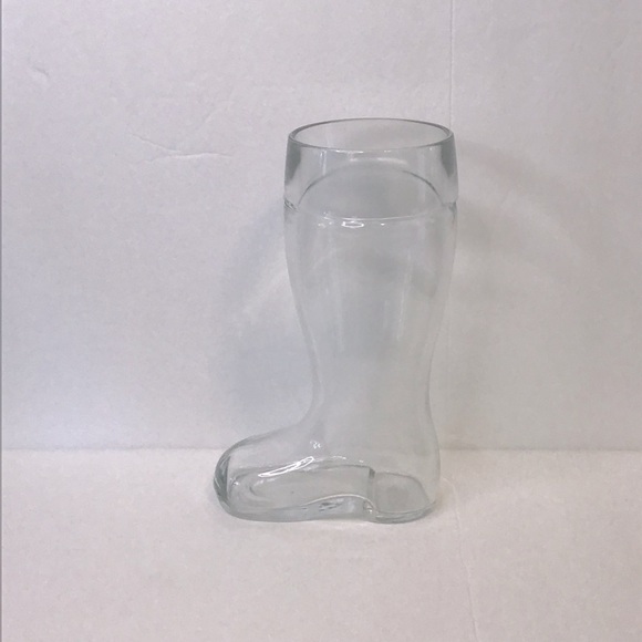 GERMAN Vintage Clear Beer Boot Oktoberfest Drinking Glass - Picture 2 of 7